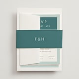 "Colorfield" - Wedding Invitations in Seafoam by Snow and Ivy - Assembled with Belly Band