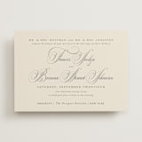 "Wonderful Tonight" - Wedding Invitations in Oreo Creme by Design Lotus - Front