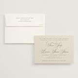 "Wonderful Tonight" - Wedding Invitations in Oreo Creme by Design Lotus - Invitation with Envelope