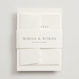 "Classic Chic" - Wedding Invitations in Pearl by Shirley Lin Schneider - Assembled with Belly Band