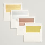 "Antique Ribbon" - Wedding Invitations in Citrine by Olivia Kanaley Inman - Envelope Liner Options