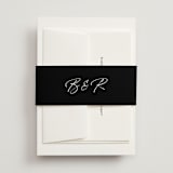 "Belle Romance" - Wedding Invitations in Onyx by Katherine Moynagh - Assembled with Belly Band