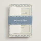 "Florence" - Wedding Invitations in Sky by Kelly Watkins - Assembled with Belly Band
