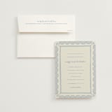 "Florence" - Wedding Invitations in Sky by Kelly Watkins - Invitation with Envelope