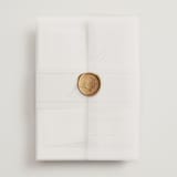 "Join Together" - Wedding Invitations in Inked by Design Lotus - Assembled with Vellum Wrap and Wax Seal