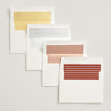 "Jot" - Wedding Invitations in Peach Cream by Snow and Ivy - Envelope Liner Options