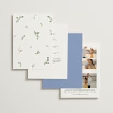 "Sweethearts" - Wedding Invitations in Periwinkle by Design Lotus - Back of Card Options