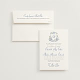 "Sweethearts" - Wedding Invitations in Periwinkle by Design Lotus - Invitation with Envelope