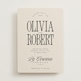 "Riviera" - Wedding Invitations in Linen by Kelly Schmidt - Front