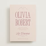"Riviera" - Wedding Invitations in Rose by Kelly Schmidt - Front