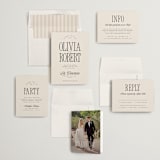 "Riviera" - Wedding Invitations in Linen by Kelly Schmidt - Invitation Suite
