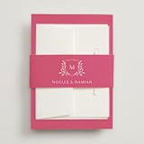 "Everlasting" - Wedding Invitations in Carnation by Jennifer Postorino - Assembled with Belly Band