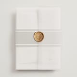 "Boulevard" - Wedding Invitations in Moss by Megan Davis - Assembled with Vellum Wrap and Wax Seal