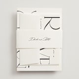 "Numerical" - Wedding Invitations in Lily by Owl and Toad - Assembled with Belly Band