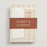 "Ambrosial" - Wedding Invitations in Butter by Pixel and Hank - Assembled with Belly Band