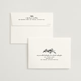 "Botanical Crest" - Wedding Invitations in Ink by Kelly Watkins - FREE Recipient Addressing