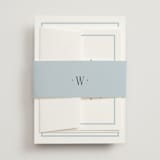 "Dotted Classic" - Wedding Invitations in Hydrangea by Carolyn MacLaren - Assembled with Belly Band