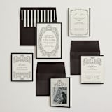 "Ornate sketched frame" - Wedding Invitations in Latte by Jackie Crawford - Invitation Suite