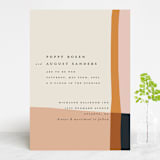 "Color Block" - Wedding Invitations in Peach by Morgan Kendall - Front