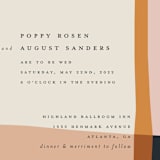 "Color Block" - Wedding Invitations in Peach by Morgan Kendall - Close-Up