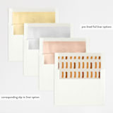 "Color Block" - Wedding Invitations in Peach by Morgan Kendall - Envelope Liner Options