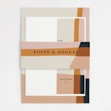 "Color Block" - Wedding Invitations in Peach by Morgan Kendall - Assembled