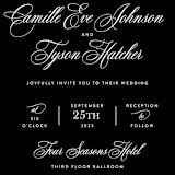 "our moment" - Wedding Invitations in Tuxedo by Jill Means - Close-Up