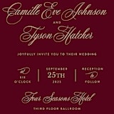 "our moment" - Wedding Invitations in Cabernet by Jill Means - Close-Up