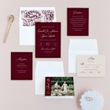 "our moment" - Wedding Invitations in Cabernet by Jill Means - Invitation Suite