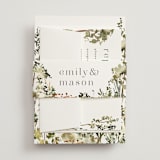 "We Walk Together" - Wedding Invitations in Evergreen by Petra Kern - Assembled with Belly Band
