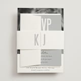 "Monumental" - Wedding Invitations in Cotton by Jessie Steury - Assembled with Belly Band