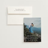 "As if a Dream" - Wedding Invitations in Cloud by Pine Street Creative - Invitation with Envelope