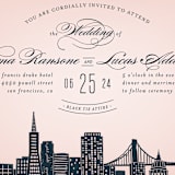 "Big City - San Francisco" - Wedding Invitations in Blush by Hooray Creative - Close-Up