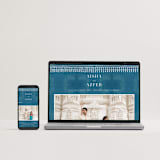 "Kantha Quilt" - Wedding Invitations in Indigo by Nazia Hyder - FREE Wedding Website