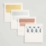 "Kantha Quilt" - Wedding Invitations in Indigo by Nazia Hyder - Envelope Liner Options