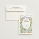 "River Valley" - Wedding Invitations in Pine by Paper Sun Studio - Invitation with Envelope