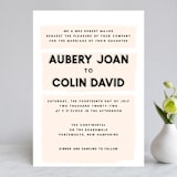 "bold blush" - Wedding Invitations in Blush by frances mathys - Front