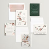 "Sweeping Vine" - Wedding Invitations in Dusty Rose by Itsy Belle Studio - Invitation Suite