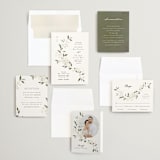 "Sweeping Vine" - Wedding Invitations in Porcelain by Itsy Belle Studio - Invitation Suite