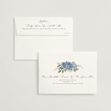 "Botanical Swag" - Wedding Invitations in Periwinkle by Susan Moyal - FREE Recipient Addressing