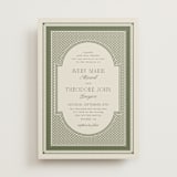 "Literary" - Wedding Invitations in Moss by Kelly Watkins - Front