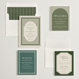 "Literary" - Wedding Invitations in Moss by Kelly Watkins - Invitation Suite