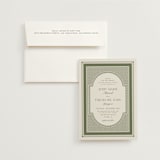 "Literary" - Wedding Invitations in Moss by Kelly Watkins - Invitation with Envelope