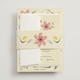 "Romantic Tropical Wedding" - Wedding Invitations in Blush by Emily Miranda - Assembled with Belly Band