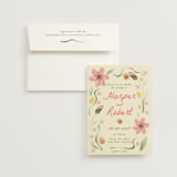 "Romantic Tropical Wedding" - Wedding Invitations in Blush by Emily Miranda - Invitation with Envelope