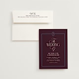 "sophisticate" - Wedding Invitations in Plum by Owl and Toad - Invitation with Envelope