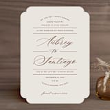 "Streamlined" - Wedding Invitations in Nutmeg by Nicole Barreto - Front