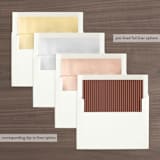 "Streamlined" - Wedding Invitations in Nutmeg by Nicole Barreto - Envelope Liner Options