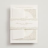 "Extravagant" - Wedding Invitations in Natural by Jessie Steury - Assembled with Belly Band