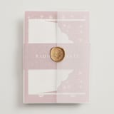 "Jaipur" - Wedding Invitations in Ruby by Mansi Verma - Assembled with Vellum Wrap and Wax Seal
